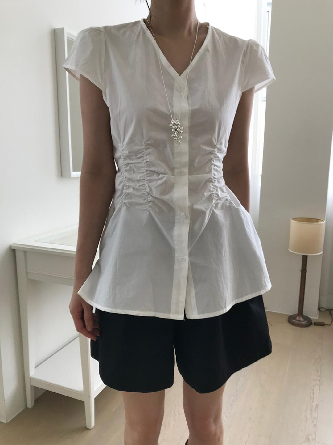 [주문폭주] Nox shirring blouse