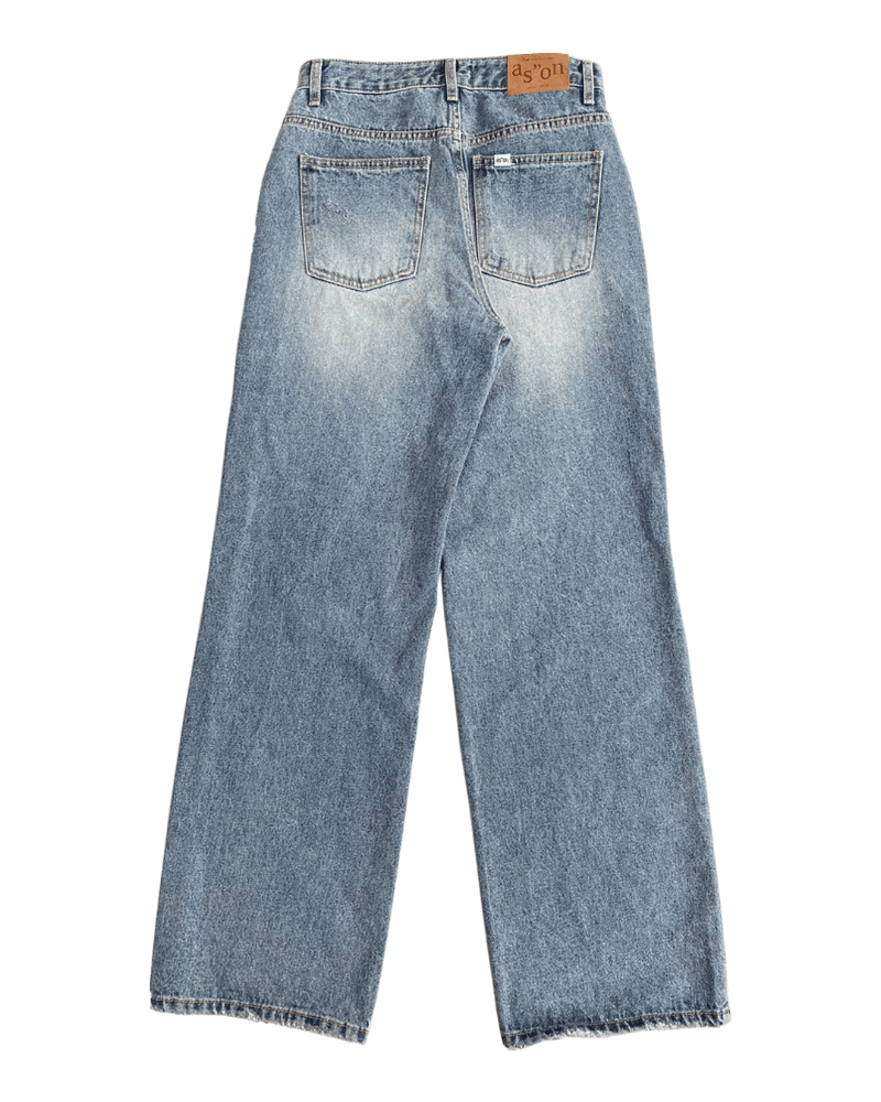 as”on signature denim pants (Light blue)