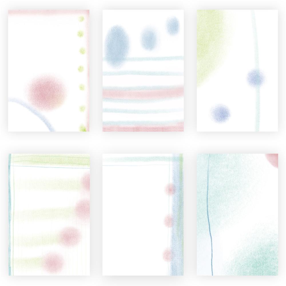 추상으로부터 엽서 set