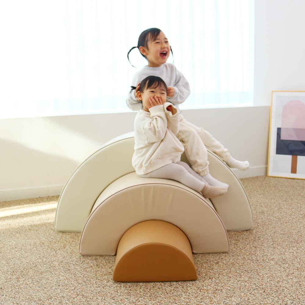 베베킷 유아 미끄럼틀 밸런스보드 터널 레인보우 플레이 쿠션 아기 정글짐