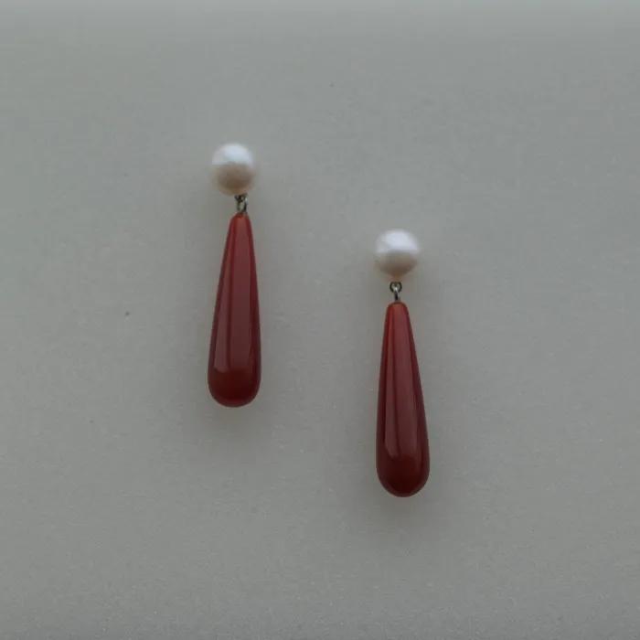 Carnelian Tapered Earrings