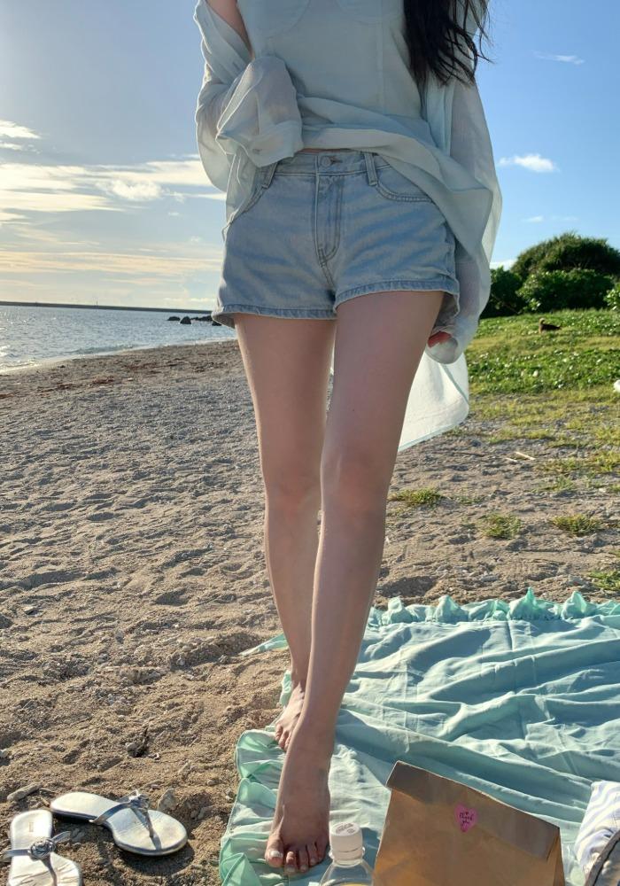 데님 숏 팬츠