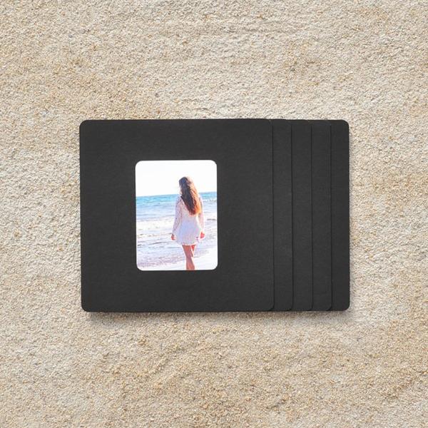 종이액자 포토마운트 - 미니액자 블랙 5매