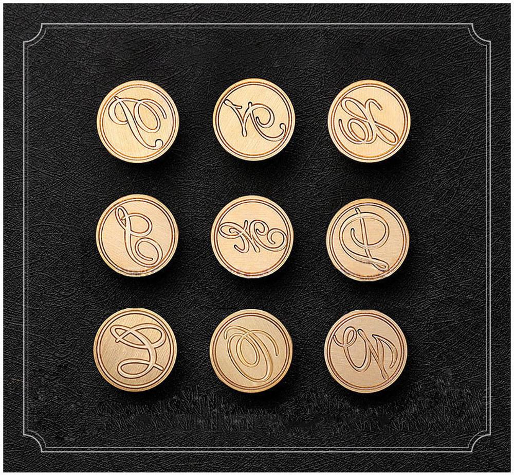 실링왁스 스탬프 인장 도장찍기 영문 알파벳 필기체 A