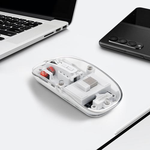 리시버 USB 무선 무소음 투명 마우스 STM-IV100 블루투스