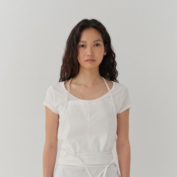 [5th] apron bustier (white)