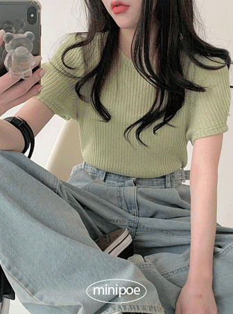 [MADE] 와플퍼프top (6color)
