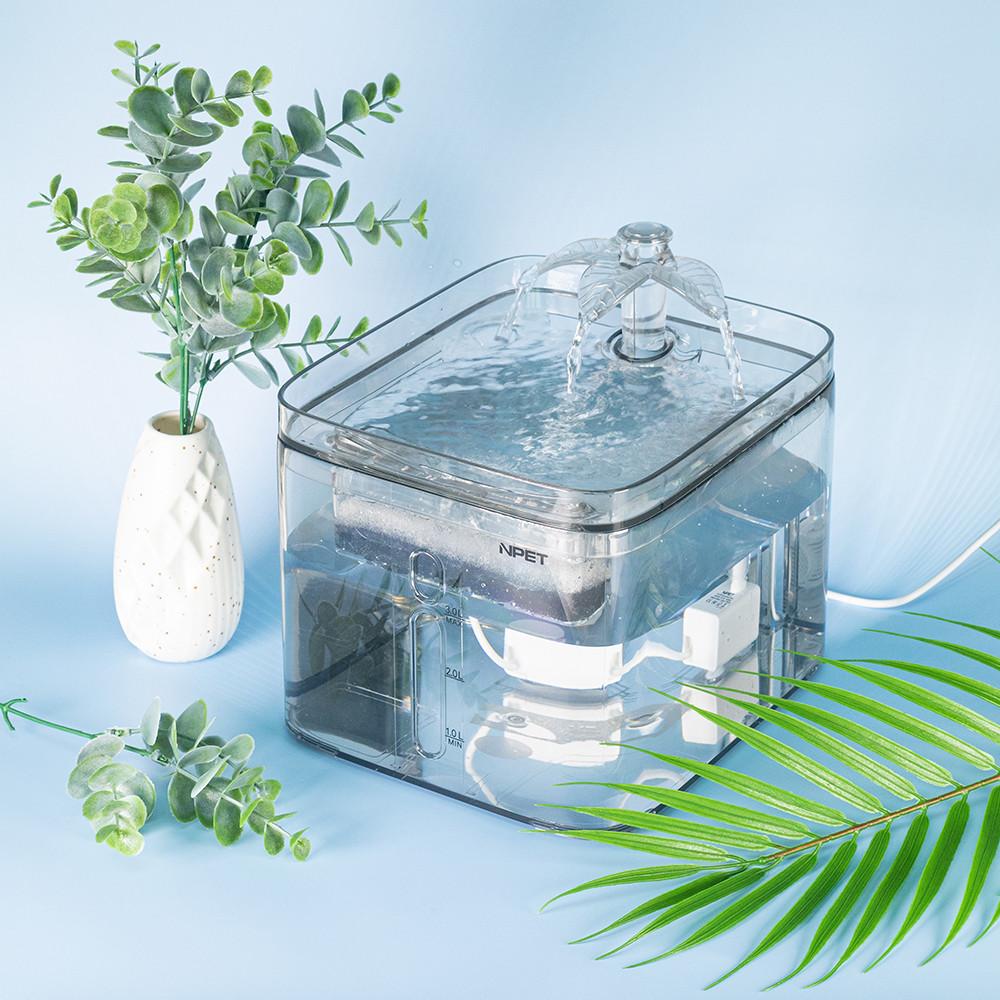 (신형모델) 엔펫 투명 반려동물 저소음 정수기 3L