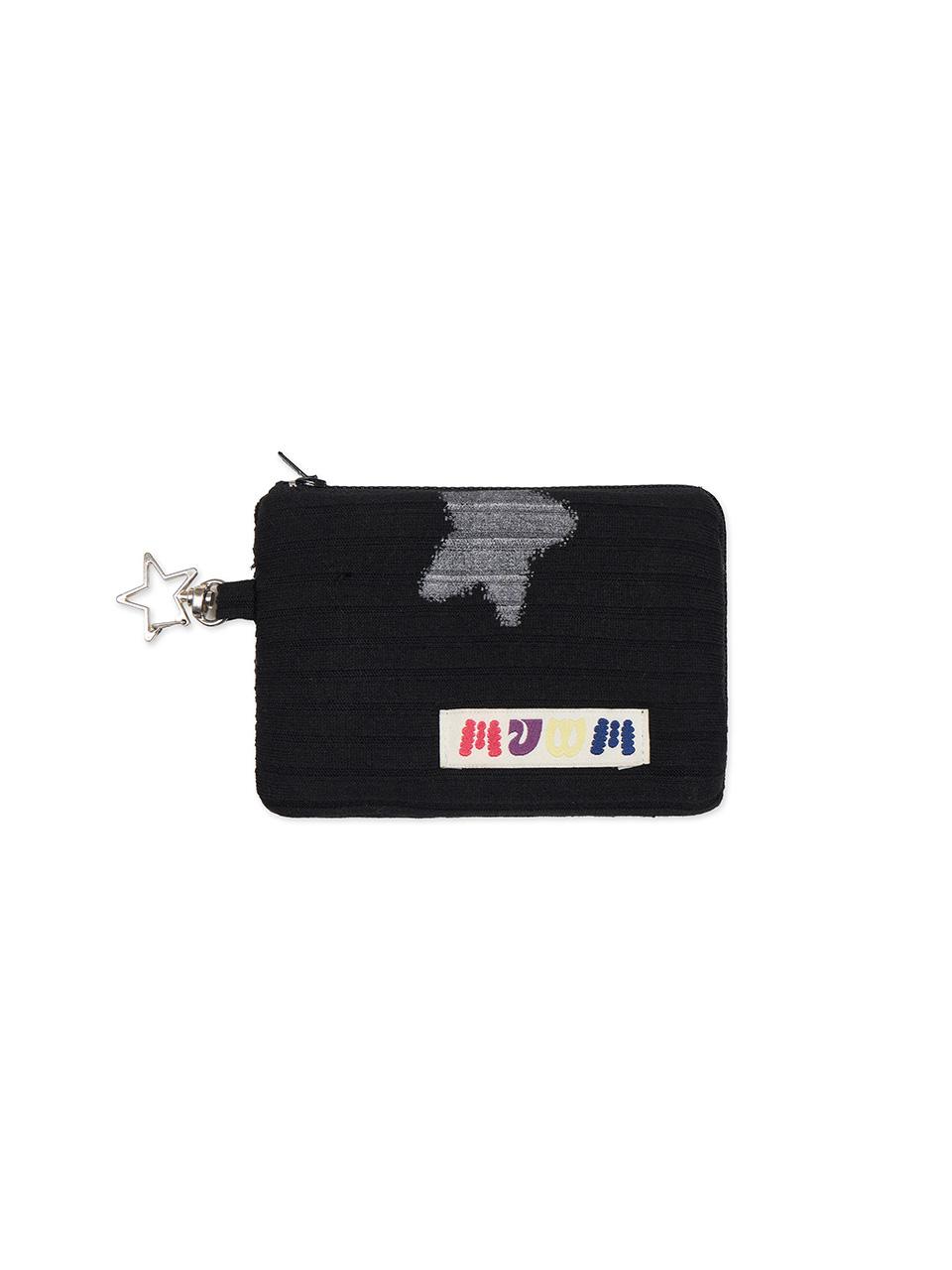 Puffy Card Pocket (Black Star)