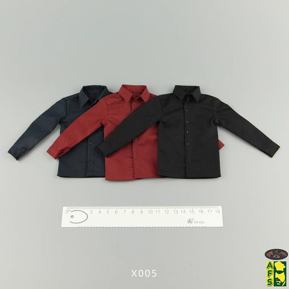 AFS TOYS X005 남성 정장 컬러 셔츠 루즈 1/6 피규어