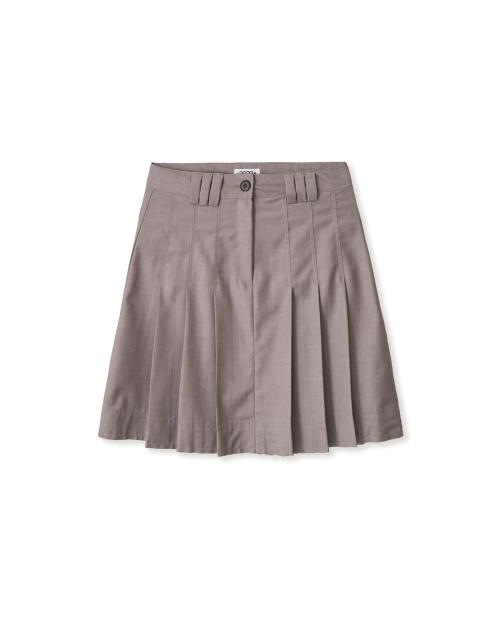 PLEATS SKIRT [BROWN]