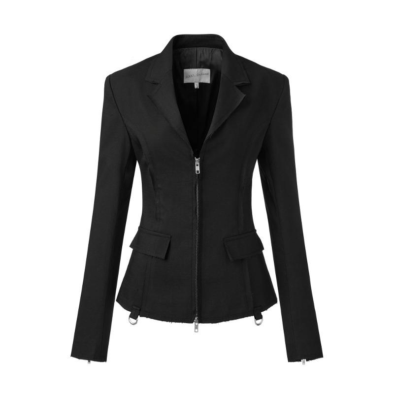 TWO WAY ZIP JACKET (BLACK)