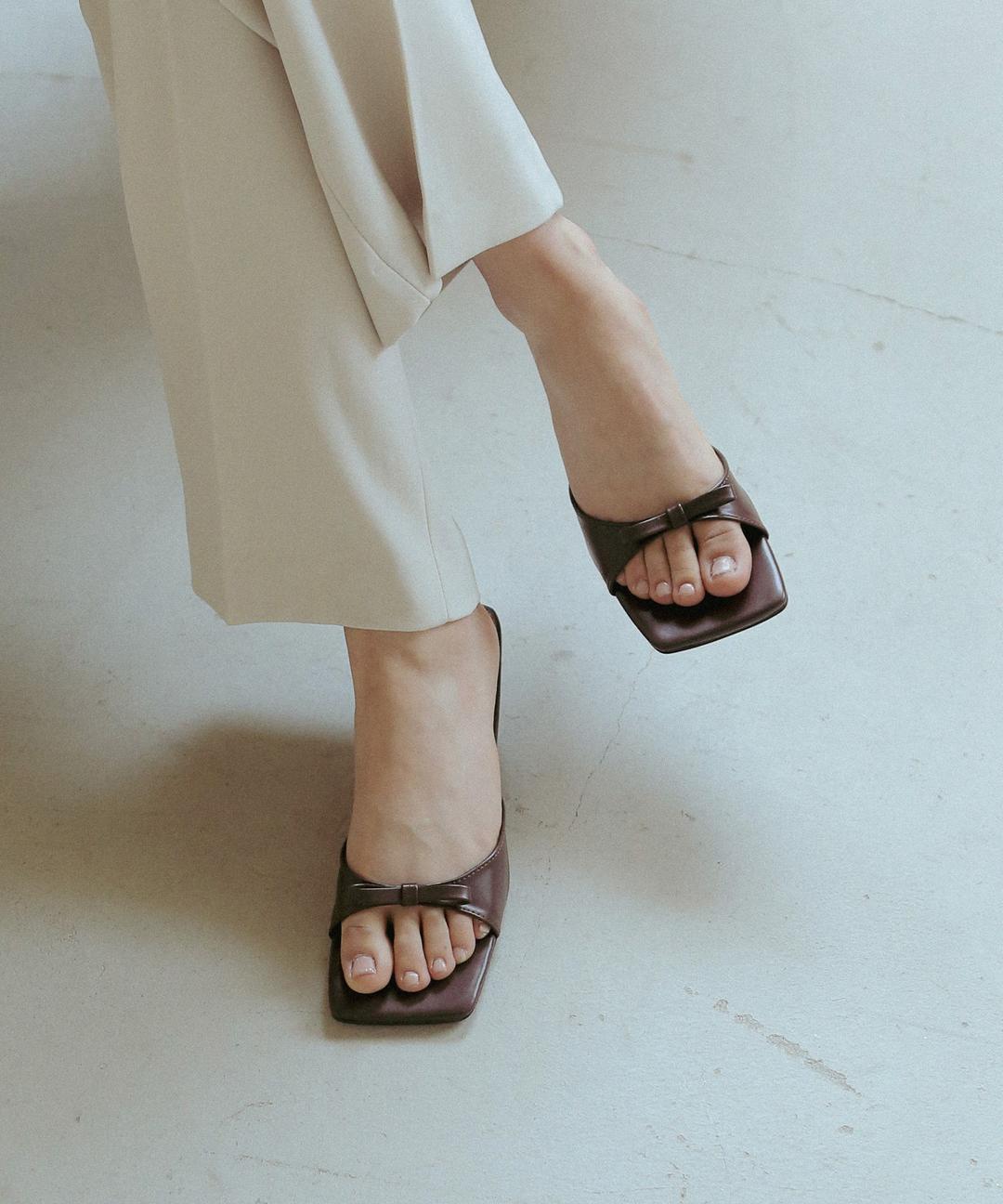[단독~6.23]ljh06-3 petit ribbon mules _ 4colors