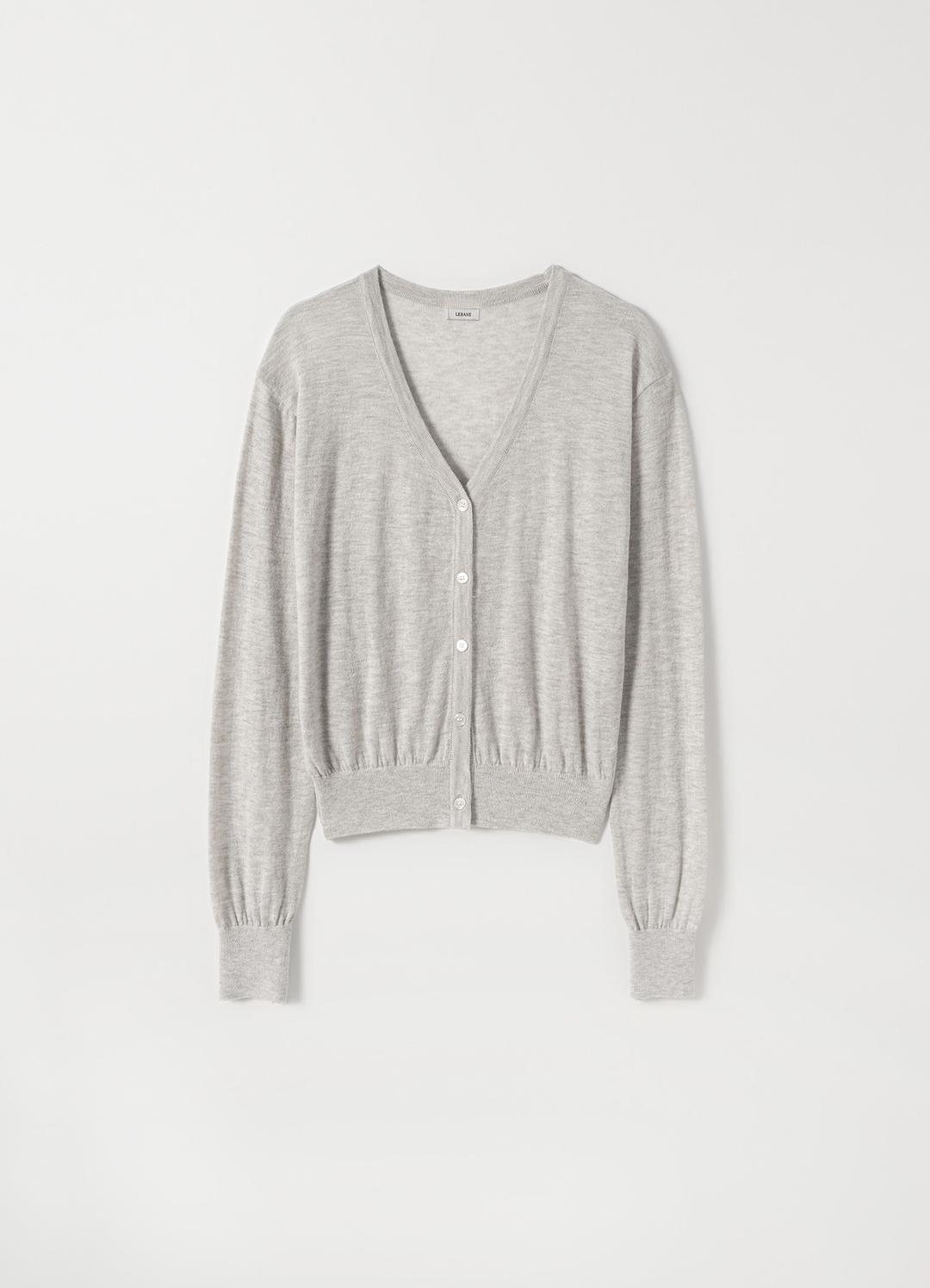 Surf v-neck cardigan(Melang Gray)