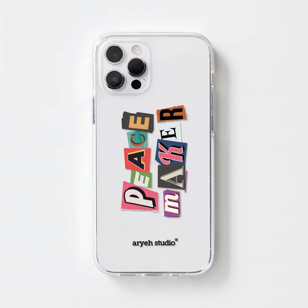 피스메이커 타이포그래피 핸드폰케이스 클리어