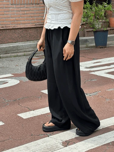 2085 [촤르르핏] 시원한 쿨링 찰랑 와이드 아이스팬츠[4color/S-2XL]