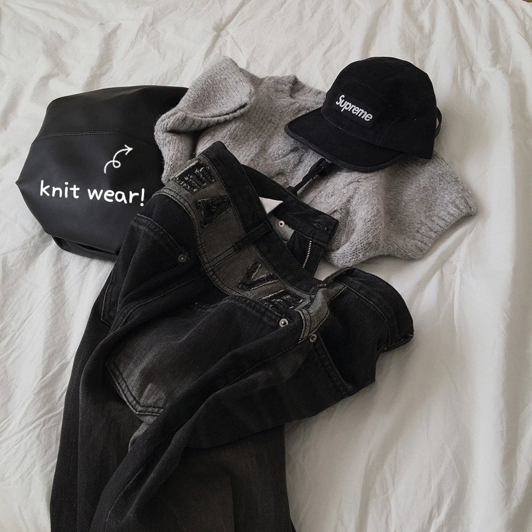 요미 케이블 반팔 니트 - nt