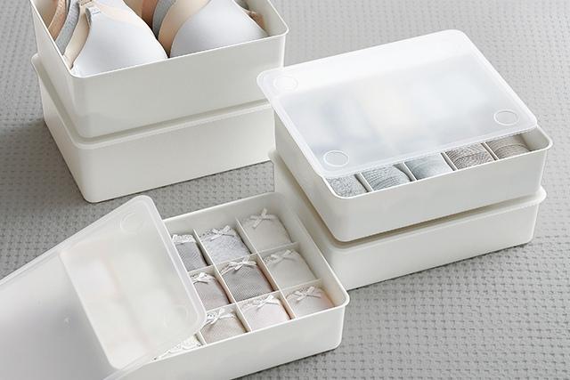 속옷 정리함 칸막이 수납함 양말 브래지어 보관함 3종 2color