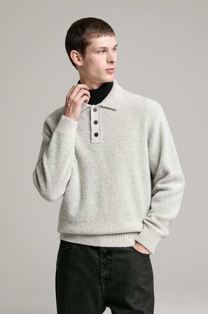 [DKNY] 부클레 폴로 니트 스웨터