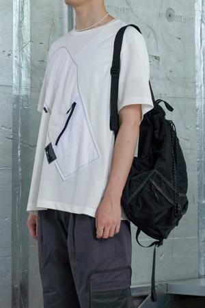 [RE;CODE] Jumper Sleeve Pattern Patchwork T-shirt