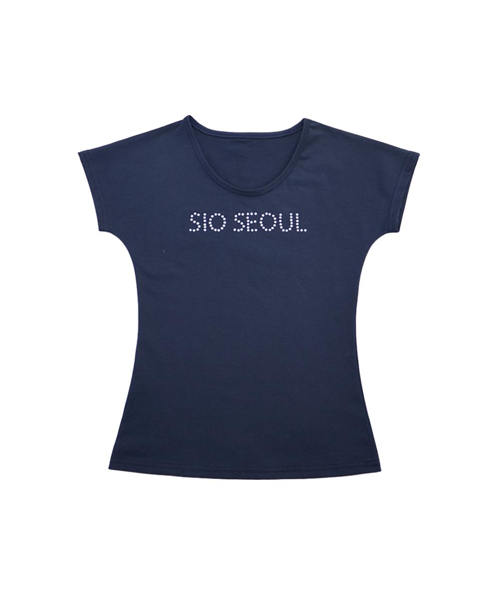 SIO SEOUL PEARL SHORT SLEEVE TOP [NAVY]_3/26부터 순차발송