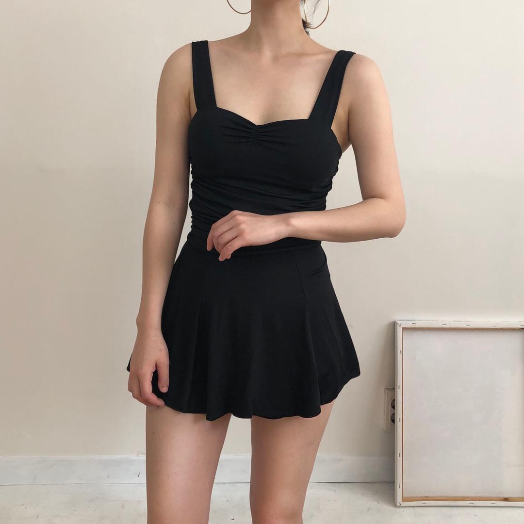[인클로젯]몸매보정 치마 원피스 세트 수영복 3color