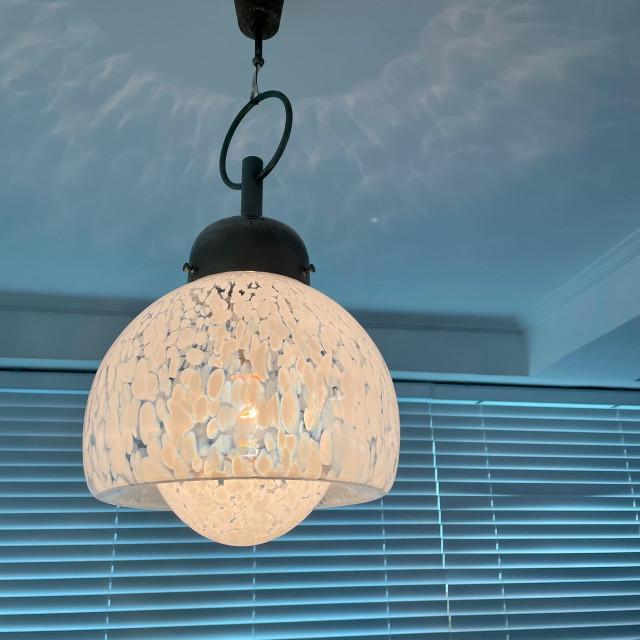 [중고]Mazzega white dot pendant lamp, 1970s