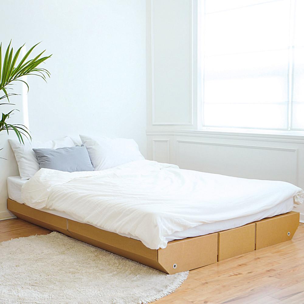 종이 침대프레임 보리 조립식 무헤드 받침대 평상 (슈퍼싱글/퀸/킹) 페이퍼팝 종이가구