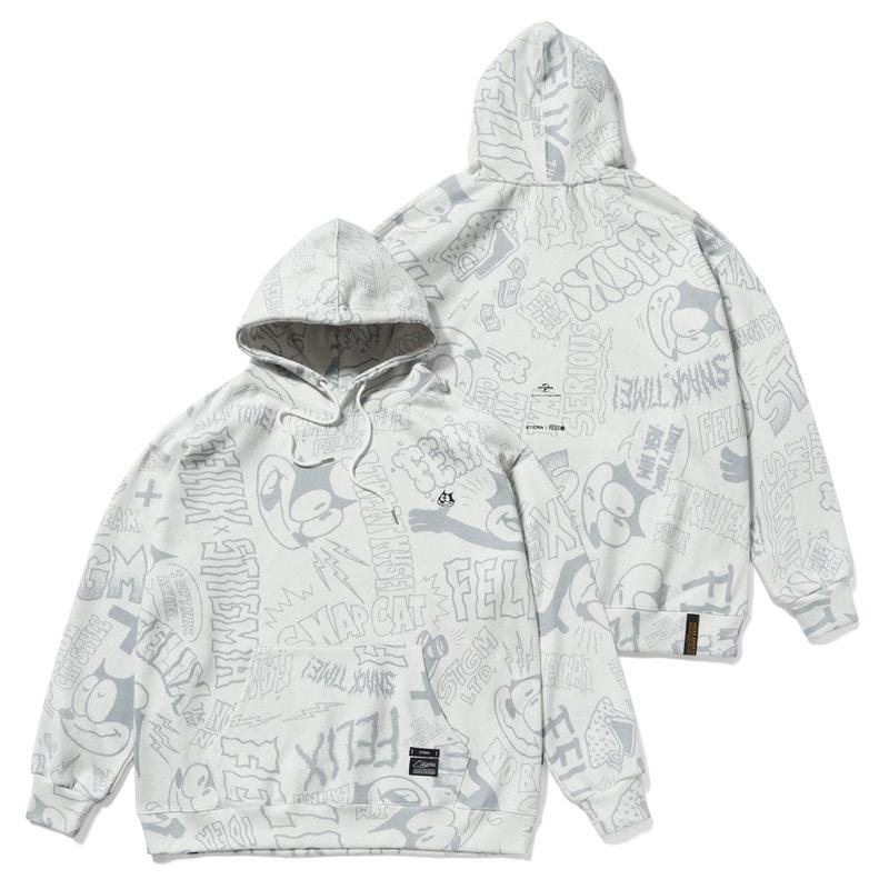 STIGMA X FELIX OVERSIZED HEAVY SWEAT HOODIE IVORY