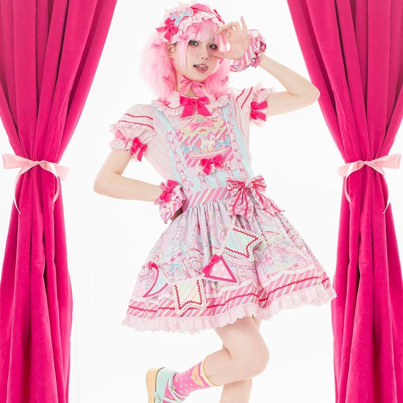 (Buyforme)Letters from Unknown Star~Candy Park Salopette Sweet Lolita Jumper Dress Set