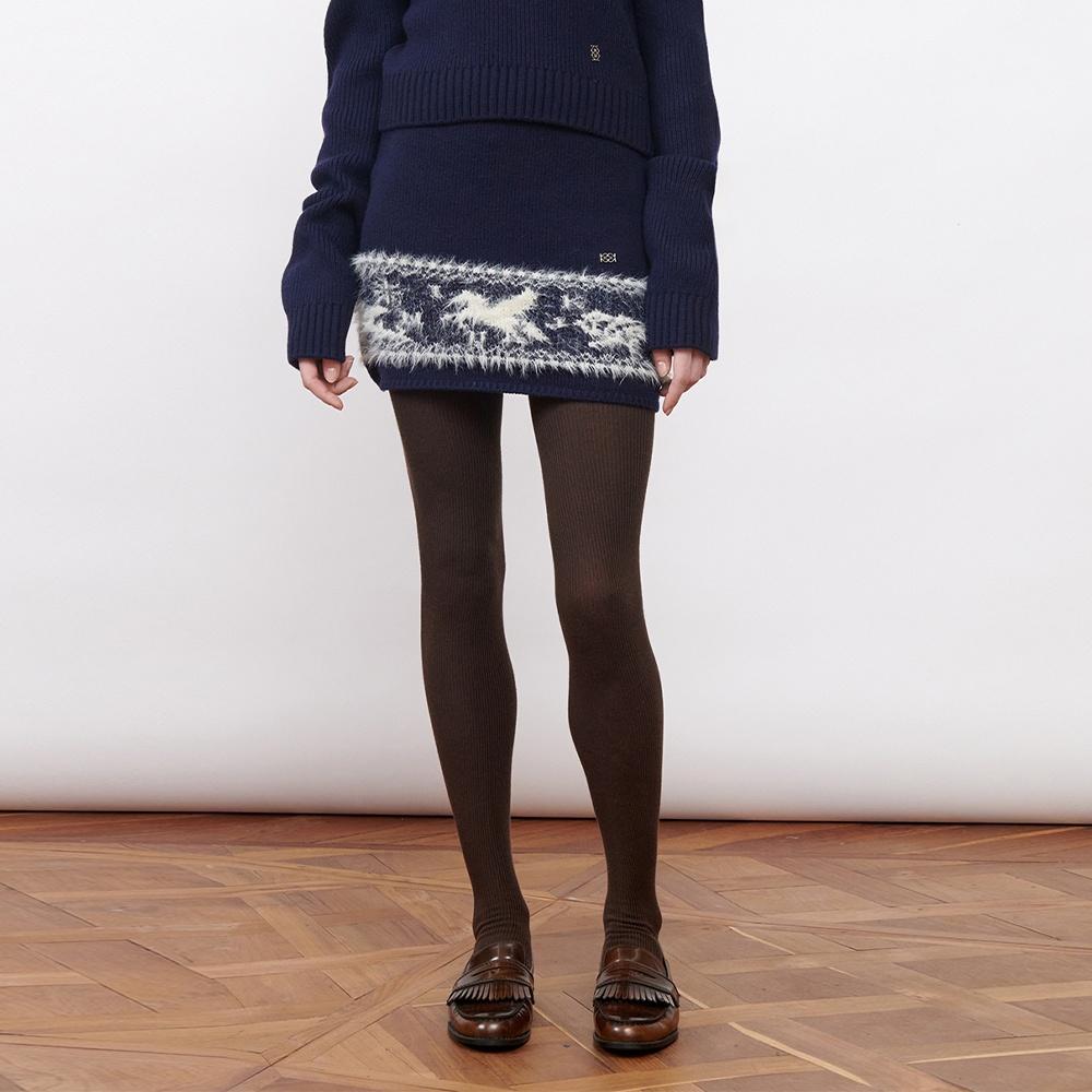 [12/13 출고] Nordic Knit Mini Skirt Navy