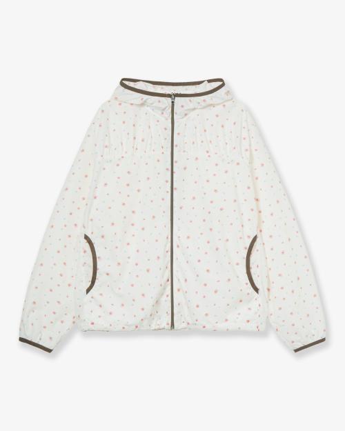 FLOWER WINDBREAKER JACKET [WHITE]