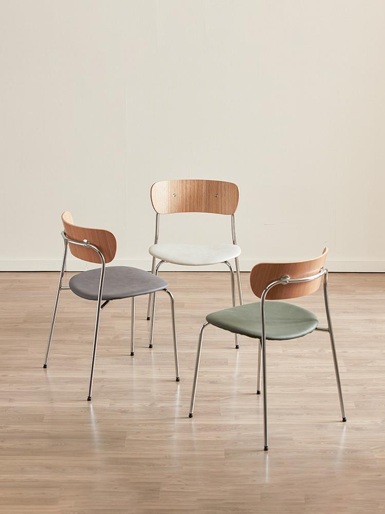 앨빈체어, 실버 스틸 카페 디자인 인테리어 식탁의자