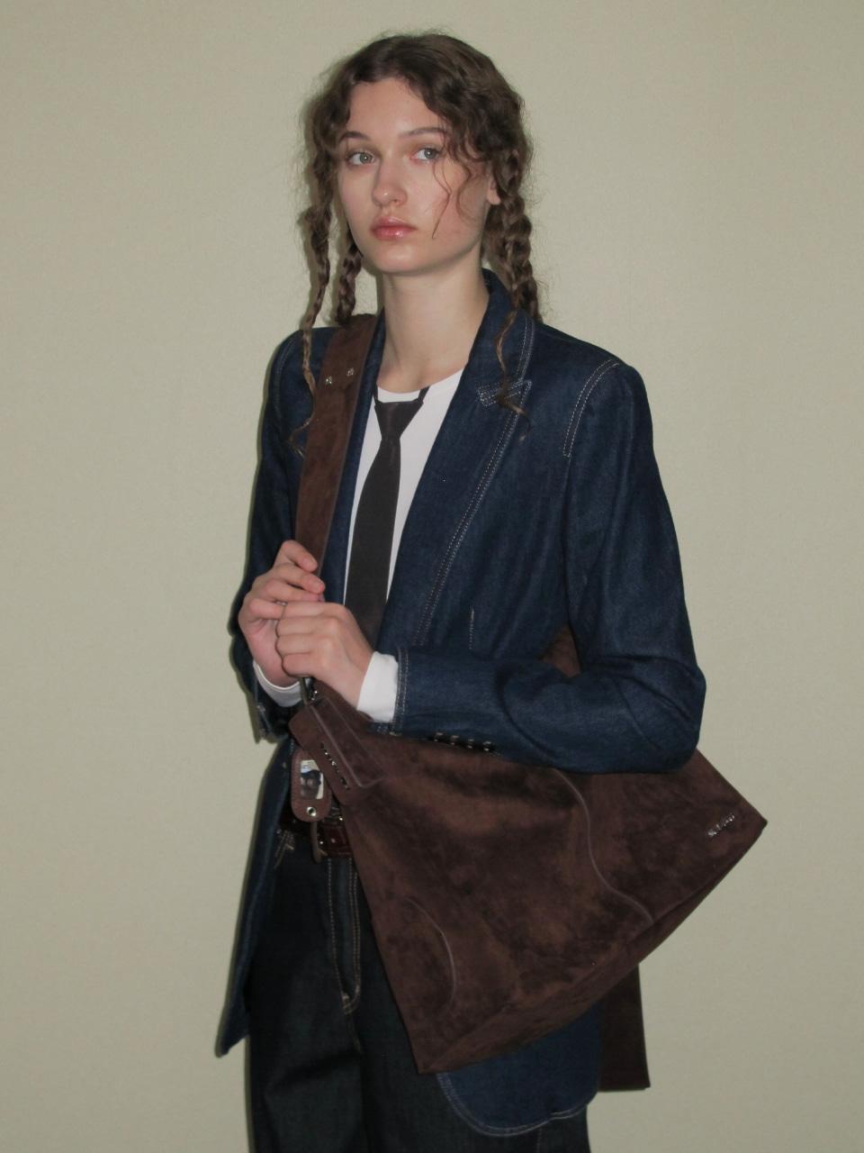 [10/15 순차발송] [FITB X 다샤] D. Wide Strap Bag (D.brown_suede)