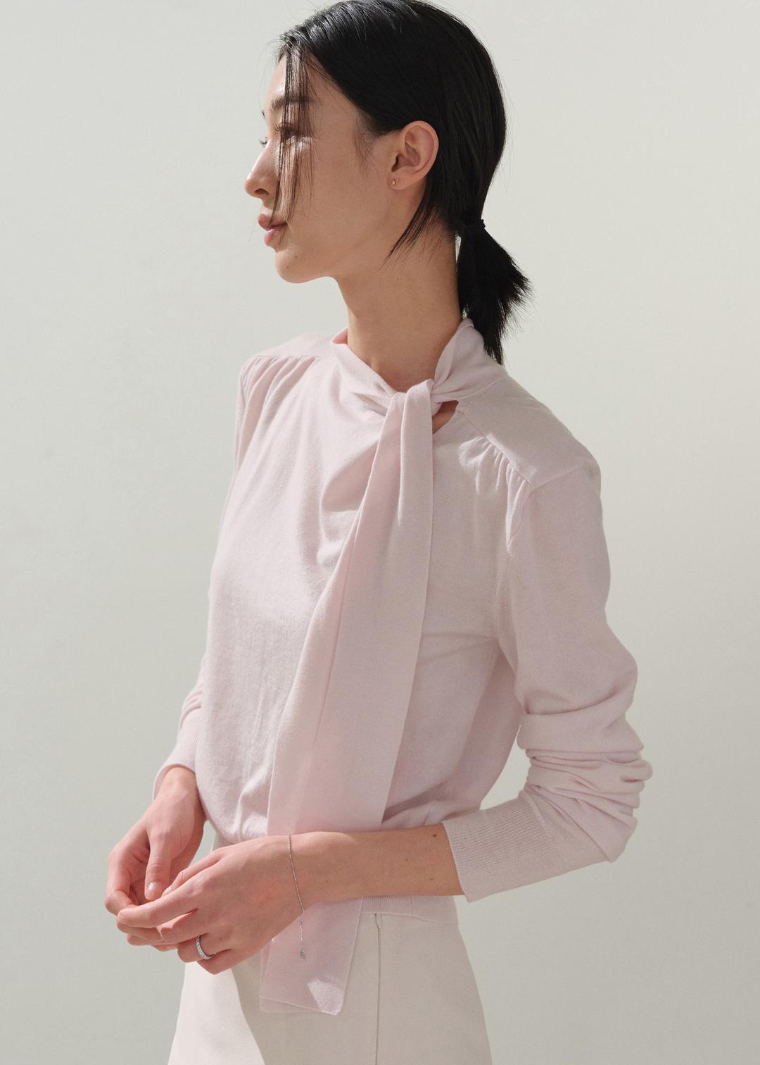 마론 셔링 스카프 니트