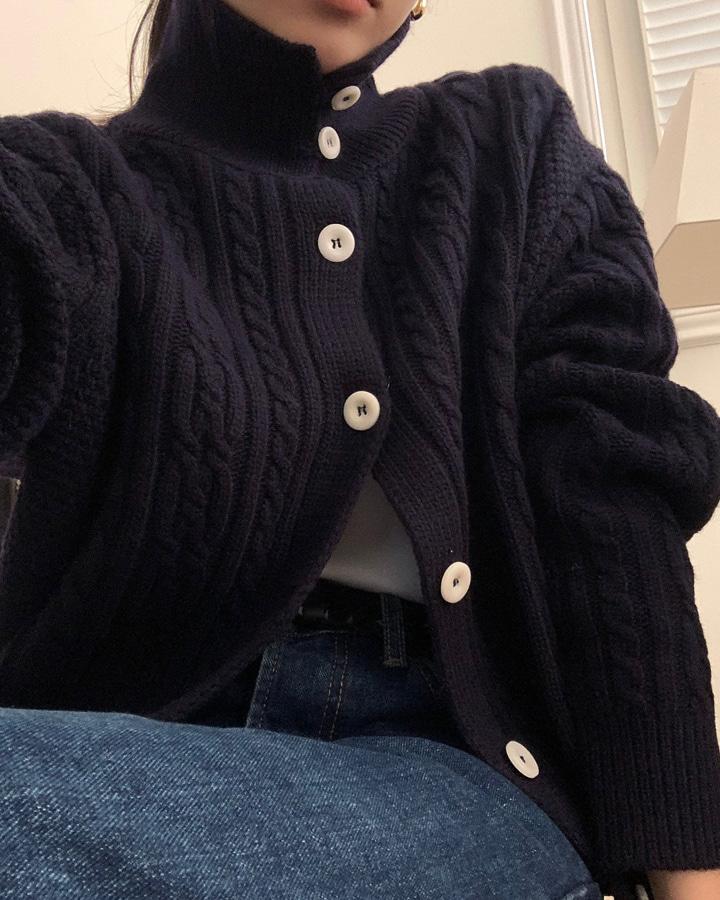 [네이비,아이 당일출고] [메리노울 50%] Dems cardigan (3color)