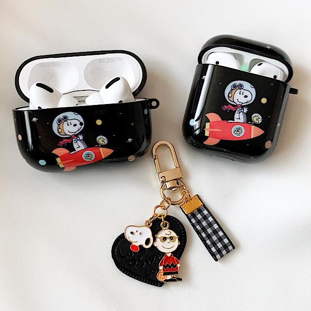 [세트] 우주 스누피 찰리브라운 에어팟 키링 에어팟 하드케이스 세트
