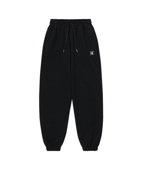 (기모)Signature jogger pants - BLACK