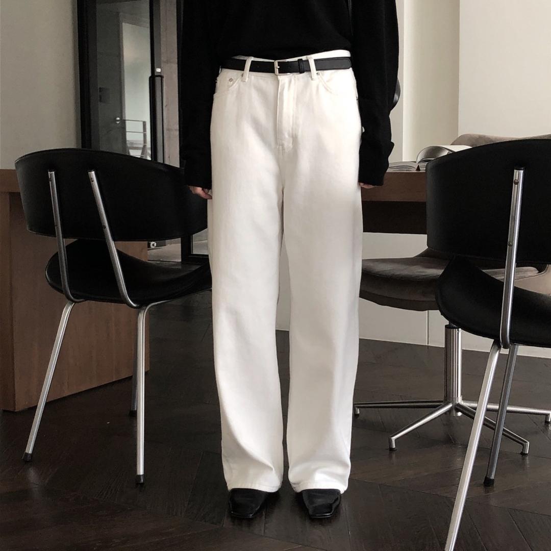 클로젯스토리지 [😍스트레이트진] 르버터 뮤 화이트 블랙 일자 기모 진 2color