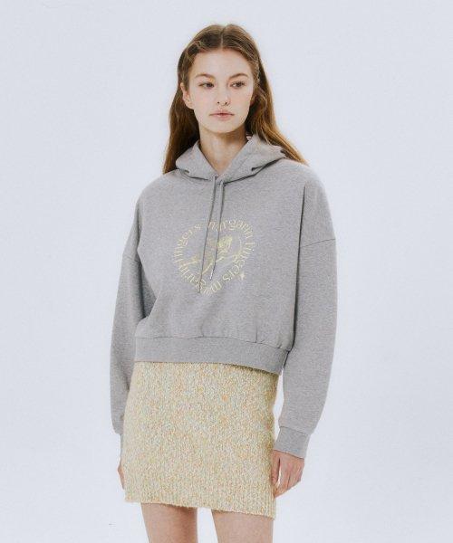 ANGEL LOGO HOODIE  (LIGHT GREY)