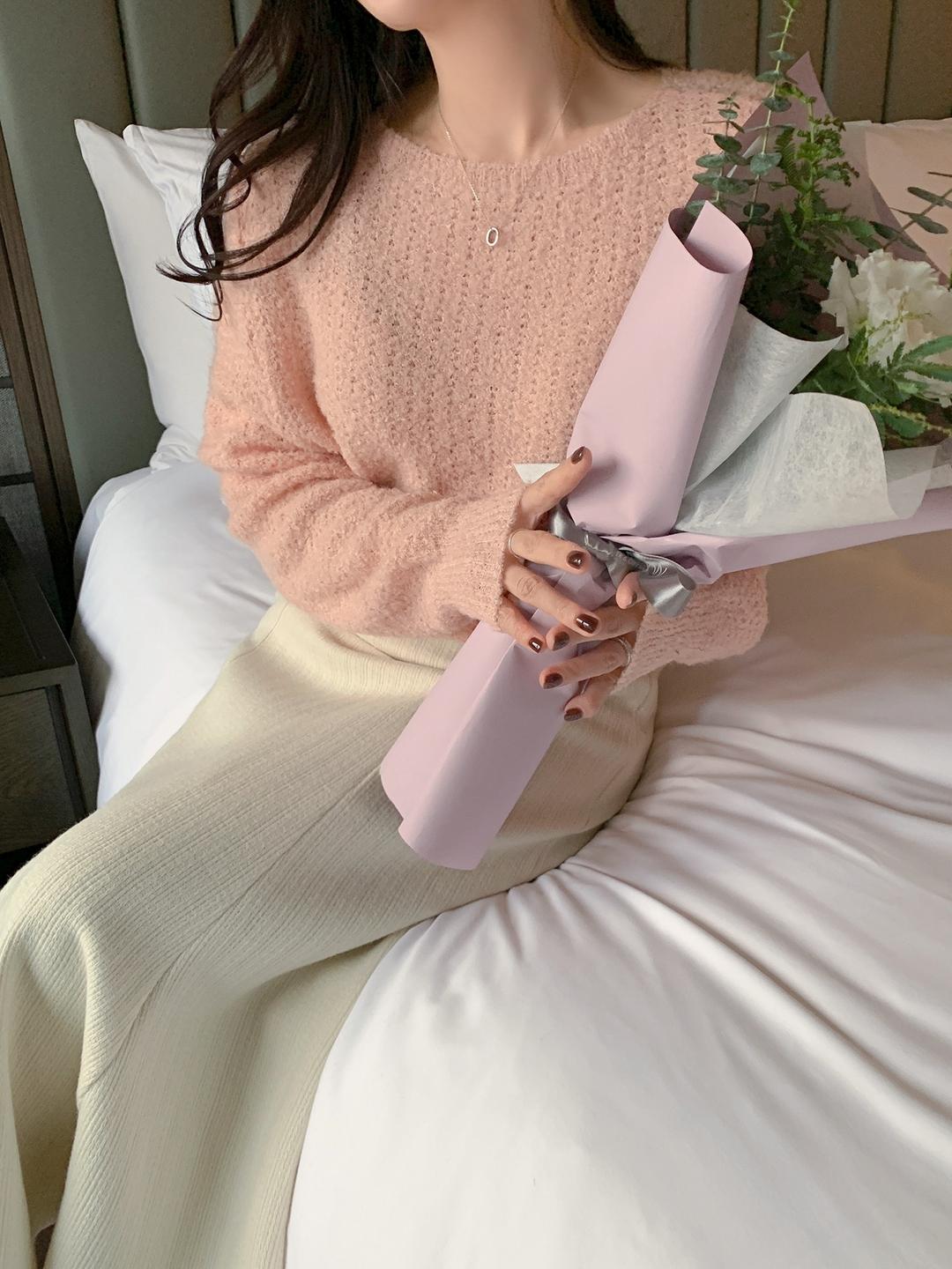 [더봄]무빙 부클 니트 2color