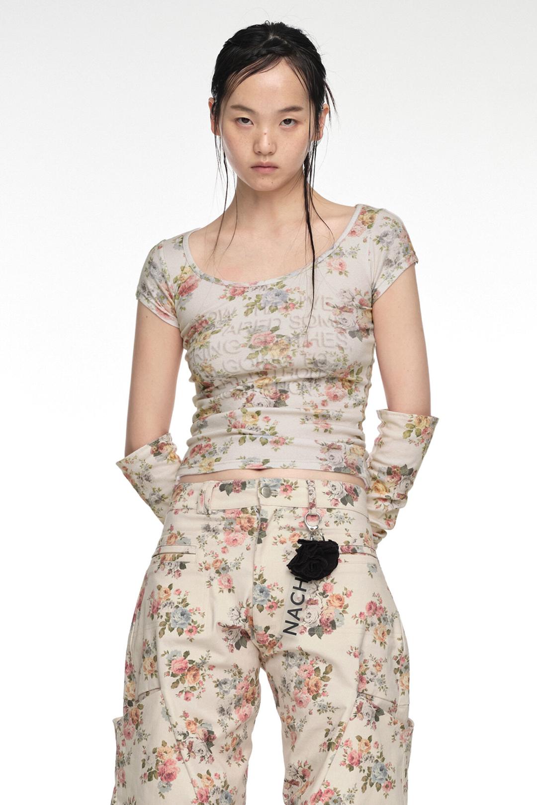 CONVEX PRINTED T-SHIRT FLOWERY