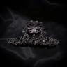 Heart crown hair clip - black