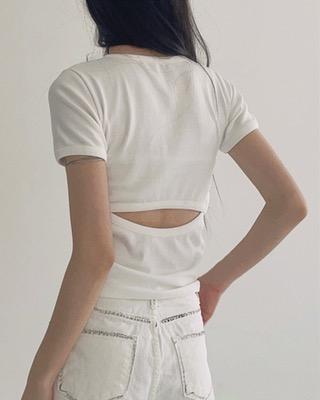 back hole half tee (3color)