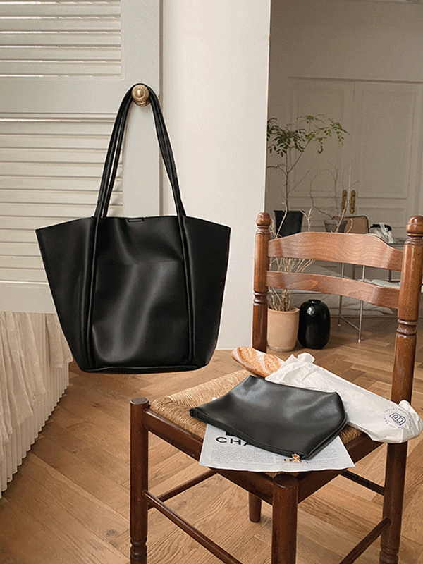 (2color)스토니 레더 핸들 숄더백 데일리 가방