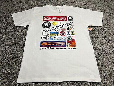 NEW 슈퍼 닌텐도 월드 셔츠 성인 XL 화이트 마리오 카트 유니버설 스튜디오 일본