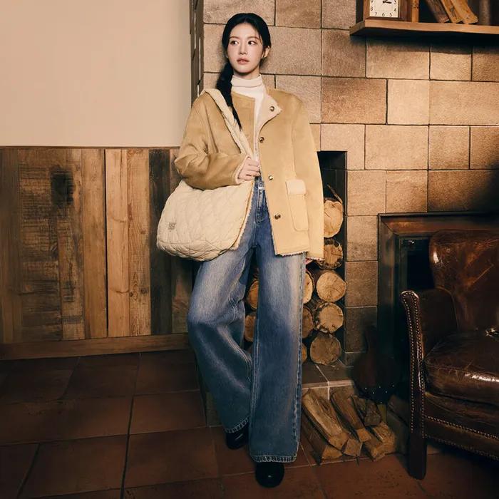 W WIDE DENIM PANTS blue