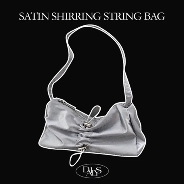 [🚀당일발송/고퀄리티/주문폭주!!✨] 새틴 셔링 샤틴 주름 스트링 미니 숄더백 호보백 가방