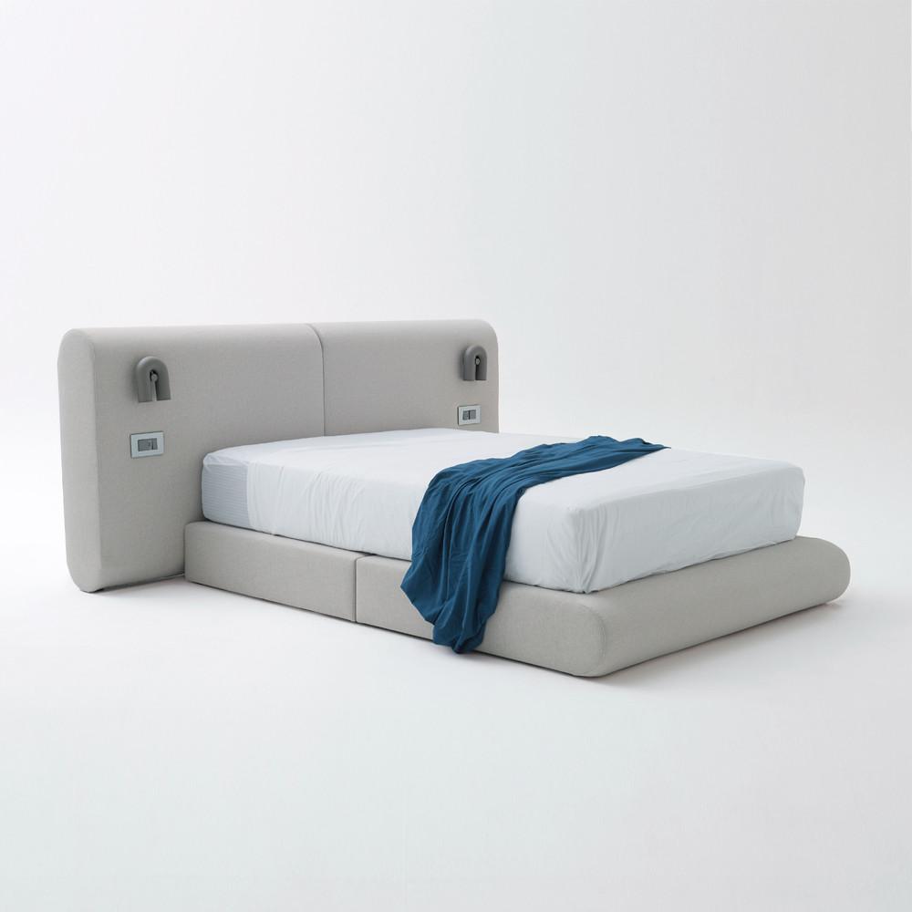 [슬립디노] 커브 라이팅 패브릭 침대 (Q/K/1700 LK)