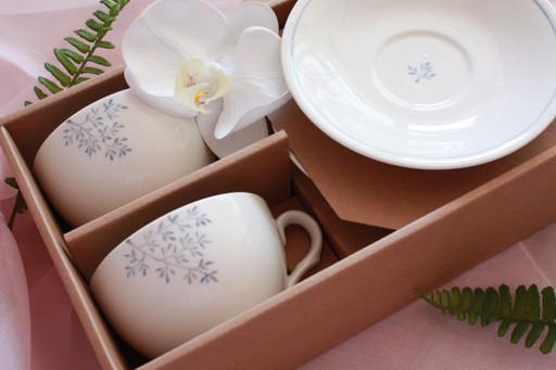 [선물포장]맑은블루라인커피잔세트